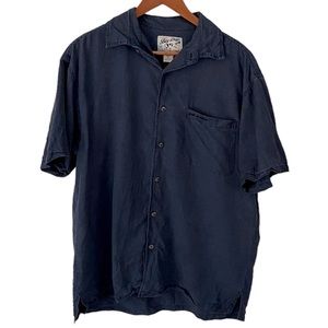 Big Dogs 100% Silk Navy With Pineapples Woven In Size Small/Medium